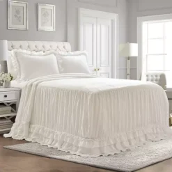 Lush Decor Ella Ruffle Lace Bedspread Set