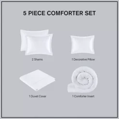 Madison Park Signature Luxury Cotton Sateen Comforter Set With Throw Pillow -Bedding Shop 41665121 CC ALT9