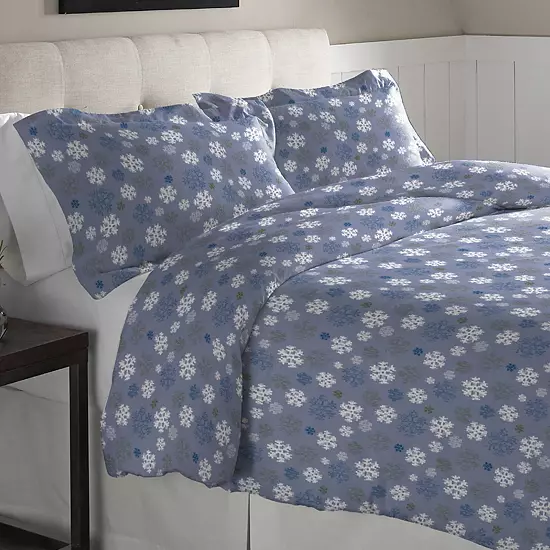 Pointehaven Heavy-Weight Flannel Duvet Cover Set 1 Pointehaven Heavy-Weight Flannel Duvet Cover Set