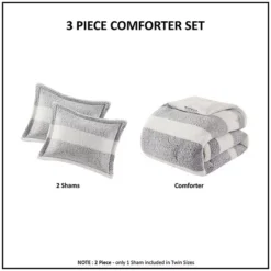 Madison Park Hollis Sherpa Midweight Comforter Set -Bedding Shop 43108759 CC ALT8