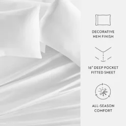Home Collection Solid Cotton Sheet Set Or Pillowcases 18 Home Collection Solid Cotton Sheet Set Or Pillowcases -Bedding Shop 43363794 CC ALT5