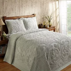 Better Trends Ashton Chenille Bedspread Or Sham -Bedding Shop 4339284 Sage