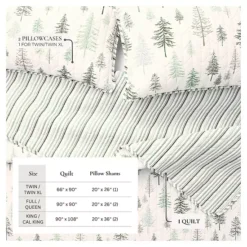 Madelinen® All Season Evergreen Tree Quilt Set -Bedding Shop 43470800 CC ALT5