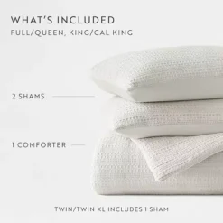 Home Collection All Season Down-Alternative Waffle Textured Comforter Set With Sham -Bedding Shop 43814864 CC ALT2