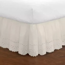 Fresh Ideas Ruffled Eyelet Bedskirt Or Pillowcase -Bedding Shop 4395031 Ivory
