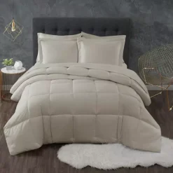 Truly Calm Antimicrobial Down Alternative Comforter Set -Bedding Shop 4491197 Khaki