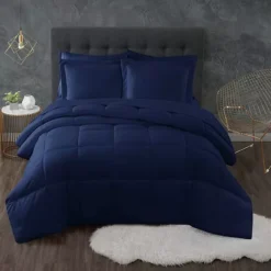 Truly Calm Antimicrobial Down Alternative Comforter Set -Bedding Shop 4491197 Navy 1