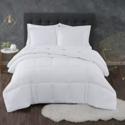 Truly Calm Antimicrobial Down Alternative Comforter Set -Bedding Shop 4491197 White