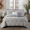 Serenta Lanza 5-piece Quilt Set With Coordinating Throw Pillows