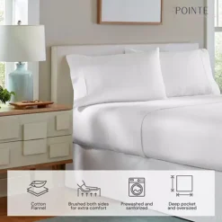 Pointehaven Deep Pocket Flannel Sheet Set -Bedding Shop 4637527 ALT5