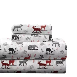 Pointehaven Deep Pocket Flannel Sheet Set -Bedding Shop 4637527 Northwoods