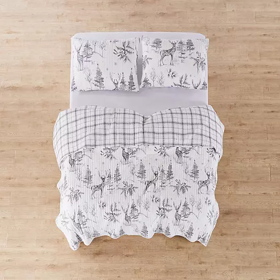 Levtex Home Villa Lugano Whimsical Winter Sleigh Bells Quilt Or Sham 3 Levtex Home Villa Lugano Whimsical Winter Sleigh Bells Quilt Or Sham - Image 3