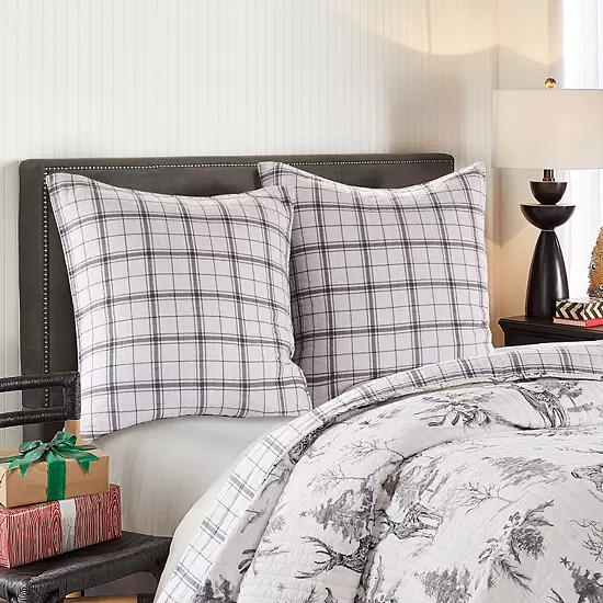 Levtex Home Villa Lugano Whimsical Winter Sleigh Bells Quilt Or Sham 7 Levtex Home Villa Lugano Whimsical Winter Sleigh Bells Quilt Or Sham - Image 7