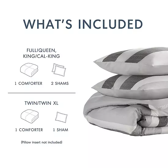 510 Design Blake Stripe Textured Print Comforter Set 5 510 Design Blake Stripe Textured Print Comforter Set - Image 5