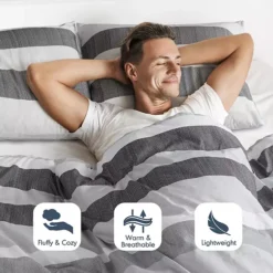 510 Design Blake Stripe Textured Print Comforter Set 17 510 Design Blake Stripe Textured Print Comforter Set -Bedding Shop 47193785 CC ALT5