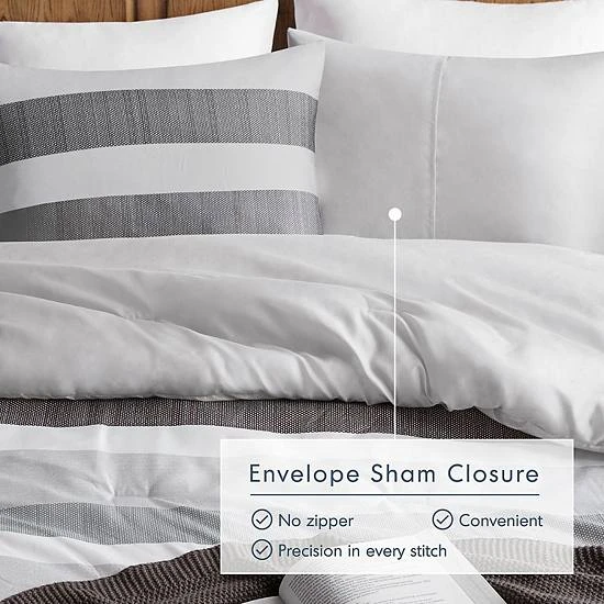 510 Design Blake Stripe Textured Print Comforter Set 9 510 Design Blake Stripe Textured Print Comforter Set - Image 9