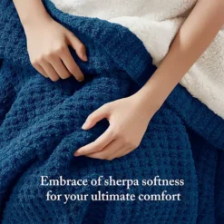 Madison Park Rowan Waffle Knit Chenille Throw Blanket 19 Madison Park Rowan Waffle Knit Chenille Throw Blanket -Bedding Shop 47800145 CC ALT4