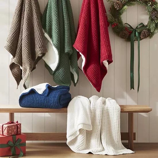 Madison Park Rowan Waffle Knit Chenille Throw Blanket 10 Madison Park Rowan Waffle Knit Chenille Throw Blanket - Image 10