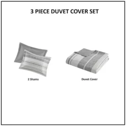 Madison Park Nico 3-Piece Stripe Duvet Cover Set -Bedding Shop 47832769 CC ALT9