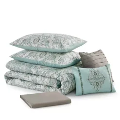 Madison Park Soft Medallion 6-pc. Comforter Set With Coordinating Throw Pillows -Bedding Shop 47840574 CC ALT2