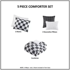 Intelligent Design Lana Checkered Comforter Set With Throw Pillow -Bedding Shop 47878928 CC ALT8