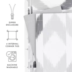 Home Collection Premium Ultra Soft Chevron Sleep Pattern Reversible Duvet Cover Set -Bedding Shop 4814424 ALT7