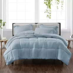 Cannon Solid Comforter Set With Shams -Bedding Shop 4937262 Blue