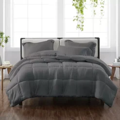 Cannon Solid Comforter Set With Shams -Bedding Shop 4937262 Gray