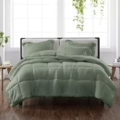 Cannon Solid Comforter Set With Shams -Bedding Shop 4937262 Green 1