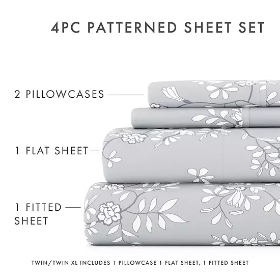 Home Collection Floral Sheet Set 4 Home Collection Floral Sheet Set - Image 4