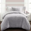 Lush Decor Emma Faux Fur Comforter Set With Shams