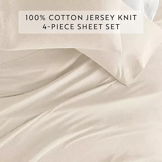 Home Collection Ultra Soft Cotton Jersey Sheet Set 2 Home Collection Ultra Soft Cotton Jersey Sheet Set - Image 2