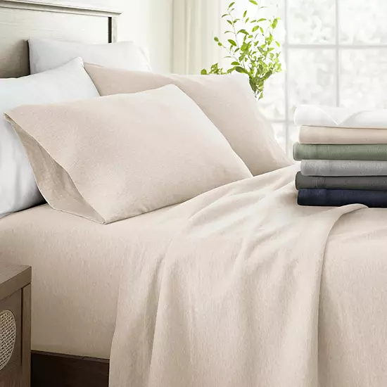 Home Collection Ultra Soft Cotton Jersey Sheet Set 3 Home Collection Ultra Soft Cotton Jersey Sheet Set - Image 3