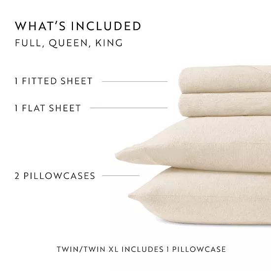 Home Collection Ultra Soft Cotton Jersey Sheet Set 4 Home Collection Ultra Soft Cotton Jersey Sheet Set - Image 4