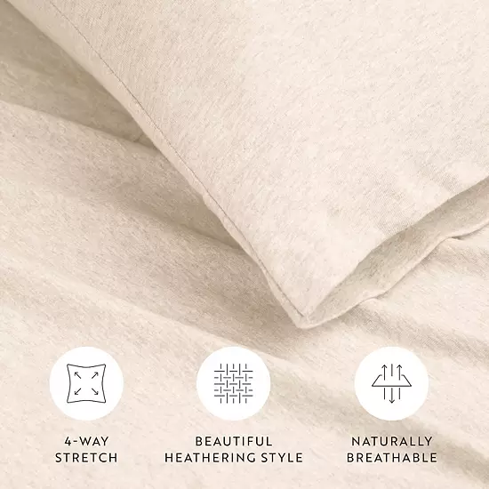 Home Collection Ultra Soft Cotton Jersey Sheet Set 5 Home Collection Ultra Soft Cotton Jersey Sheet Set - Image 5