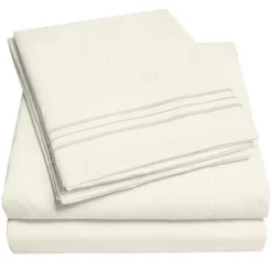 Sweet Home Collection 1500 Supreme Collection Extra Deep Pocket Sheet Set With Pillowcases -Bedding Shop 5012593 Ivory