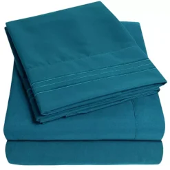 Sweet Home Collection 1500 Supreme Collection Extra Deep Pocket Sheet Set With Pillowcases -Bedding Shop 5012593 Teal