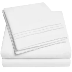 Sweet Home Collection 1500 Supreme Collection Extra Deep Pocket Sheet Set With Pillowcases -Bedding Shop 5012593 White
