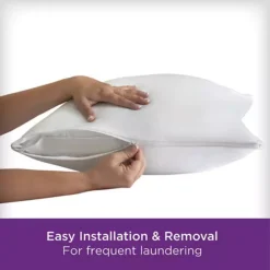 AllerEase Ultimate Cotton Zippered Pillow Protector 12 AllerEase Ultimate Cotton Zippered Pillow Protector -Bedding Shop 51789861 CC ALT4