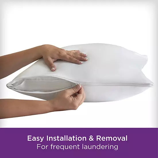 AllerEase Ultimate Cotton Zippered Pillow Protector 5 AllerEase Ultimate Cotton Zippered Pillow Protector - Image 5