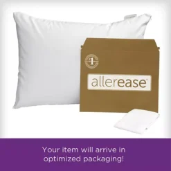 AllerEase Ultimate Cotton Zippered Pillow Protector 14 AllerEase Ultimate Cotton Zippered Pillow Protector -Bedding Shop 51789861 CC ALT6