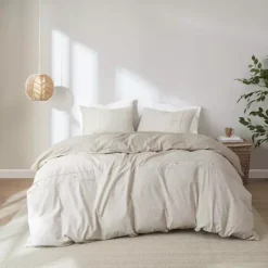 Madison Park Blakely Oversized Duvet Cover Set With Shams -Bedding Shop 5186685 Natural 1