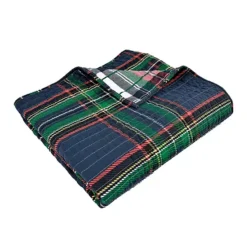 Levtex Home Thatch Home Spencer Plaid Quilted Throw Blanket -Bedding Shop 5197895 Navy