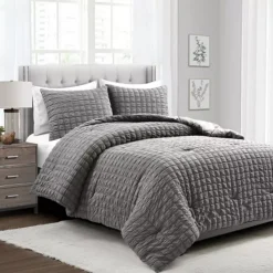 Lush Decor Crinkle Textured Dobby Comforter Set With Shams