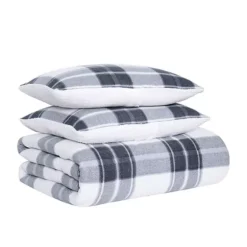 Cannon Cozy Teddy Plaid Comforter Set With Shams -Bedding Shop 5264406 ALT4