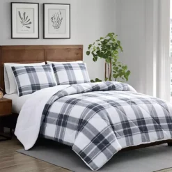 Cannon Cozy Teddy Plaid Comforter Set With Shams
