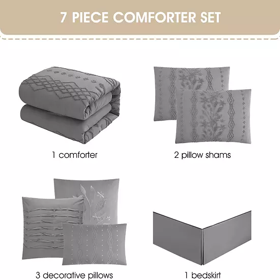 Nanshing Amalthea 7-pc. Leaves Comforter Set 4 Nanshing Amalthea 7-pc. Leaves Comforter Set - Image 4