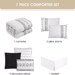 Nanshing Gordinia 7-pc. Geometric Comforter Set -Bedding Shop 52721975 CC ALT3