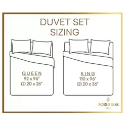 Borghese Roma 400 Thread Count Percale Cotton Duvet 3 Piece Set -Bedding Shop 52722051 CC ALT5
