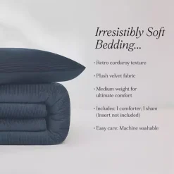 Lush Decor Arden Ribbed Corduroy Comforter Set -Bedding Shop 53580898 CC ALT8